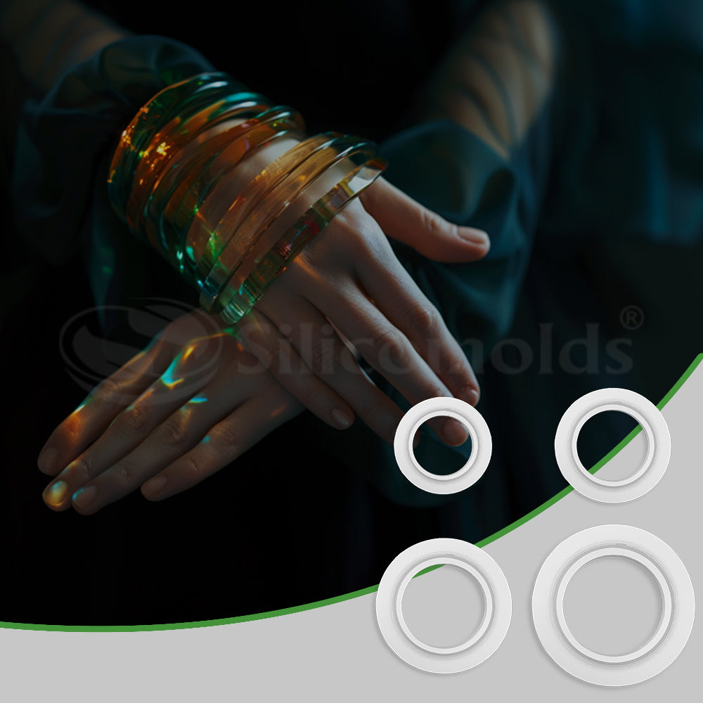 SILICOMOLDS - BANGLE MOLDS SET OF 4 - URP186- RM